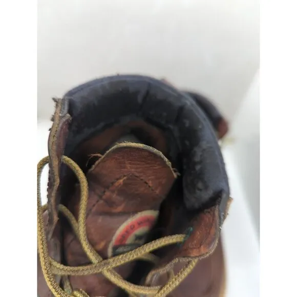 Men’s Red Wing Irish Setter Ashby Work Boots Steel Toe Leather Brown Size 7