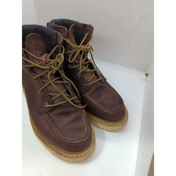 Men’s Red Wing Irish Setter Ashby Work Boots Steel Toe Leather Brown Size 7