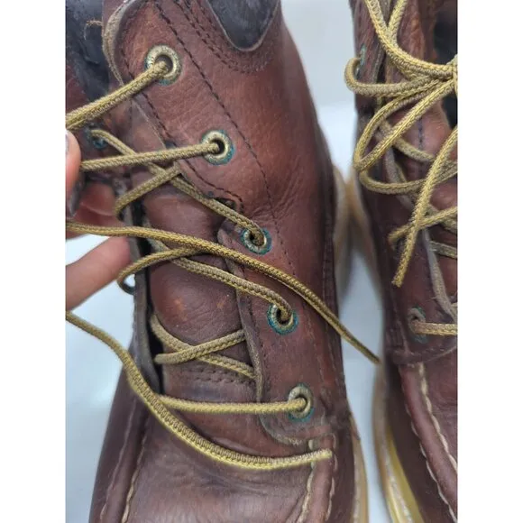 Men’s Red Wing Irish Setter Ashby Work Boots Steel Toe Leather Brown Size 7