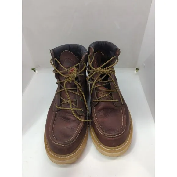 Men’s Red Wing Irish Setter Ashby Work Boots Steel Toe Leather Brown Size 7