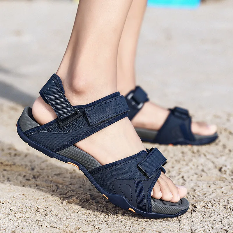Men's Sandals Stitching Soft Sole Casual Beach Shoes