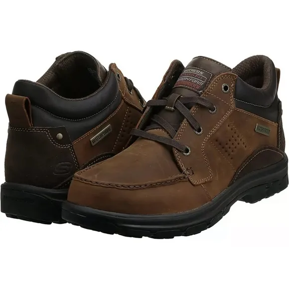 Men’s Skechers Boots Shoe  Chukka Leather Waterproof Boots Sz 8 no box