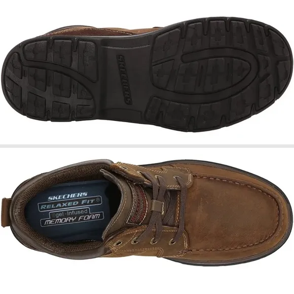 Men’s Skechers Boots Shoe  Chukka Leather Waterproof Boots Sz 8 no box