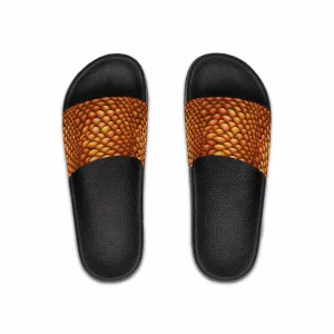 Men's Slide Sandals - Golden Dragon Scales