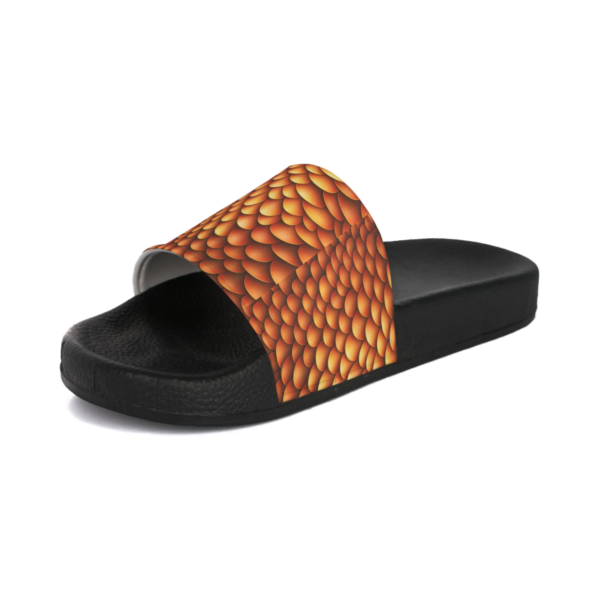 Men's Slide Sandals - Golden Dragon Scales