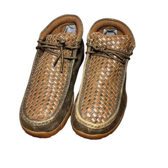 Men’s Twisted X Driving Woven Moccasin Lace Up Boots Size 9.5