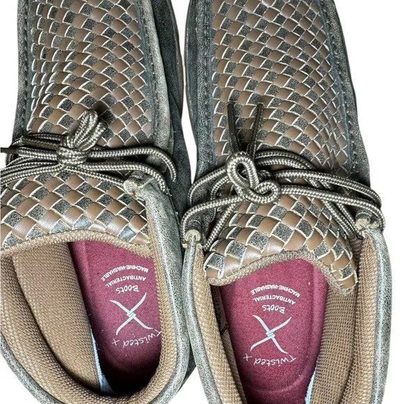 Men’s Twisted X Driving Woven Moccasin Lace Up Boots Size 9.5