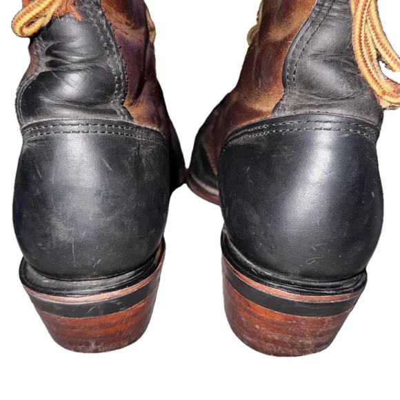 Men's Unbranded Leather Boots Brown and Black
