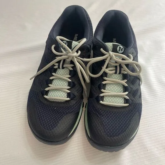 Merrell Antora 2 WOMENS Blue Green Lace Up Hiking Trail Running Shoes SIZE 6.5 6