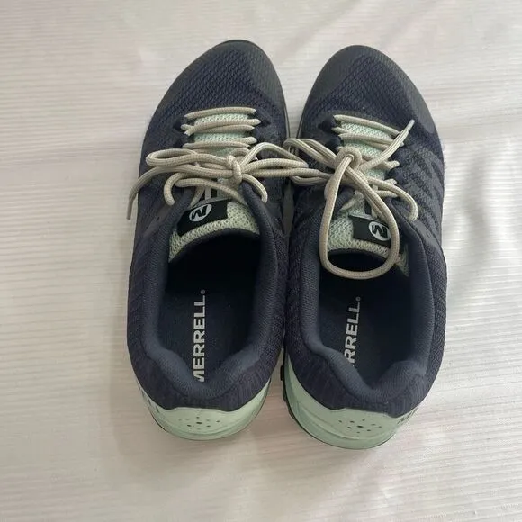 Merrell Antora 2 WOMENS Blue Green Lace Up Hiking Trail Running Shoes SIZE 6.5 6