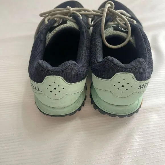 Merrell Antora 2 WOMENS Blue Green Lace Up Hiking Trail Running Shoes SIZE 6.5 6