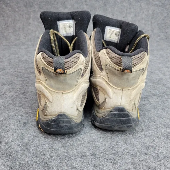 Merrell Boots Mens 12 Brown Moab Mid Hiking Vibram Outdoor Trail Terrain J06045