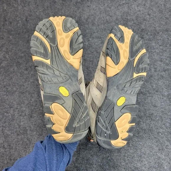 Merrell Boots Mens 12 Brown Moab Mid Hiking Vibram Outdoor Trail Terrain J06045