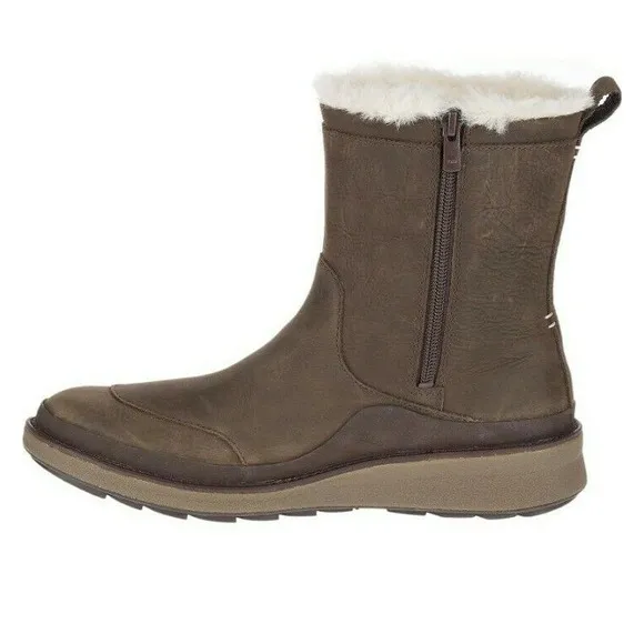 Merrell Boots Tremblant‎ Ezra Zip Polar Waterproof Brown Women's Size 5 New