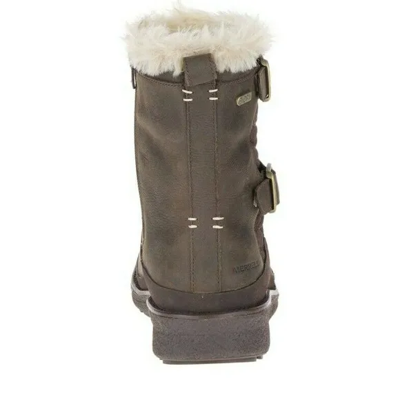 Merrell Boots Tremblant‎ Ezra Zip Polar Waterproof Brown Women's Size 5 New