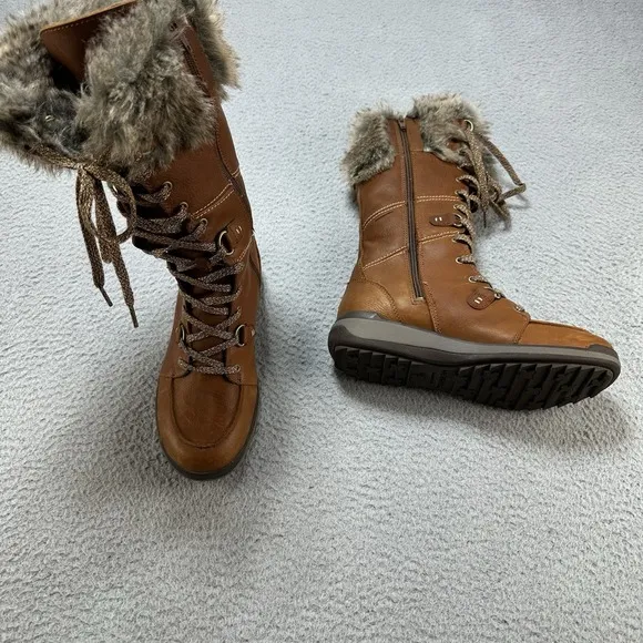 Merrell Boots Womens 7.5 Snowcreek Tall Polar Waterproof Brown Mid-Calf J001812