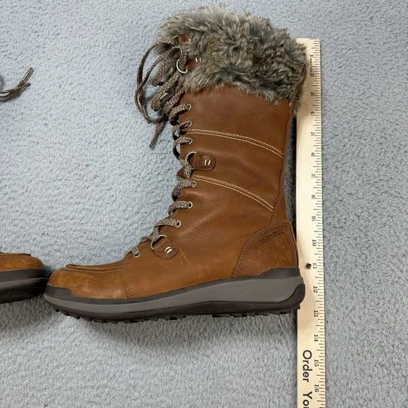 Merrell Boots Womens 7.5 Snowcreek Tall Polar Waterproof Brown Mid-Calf J001812