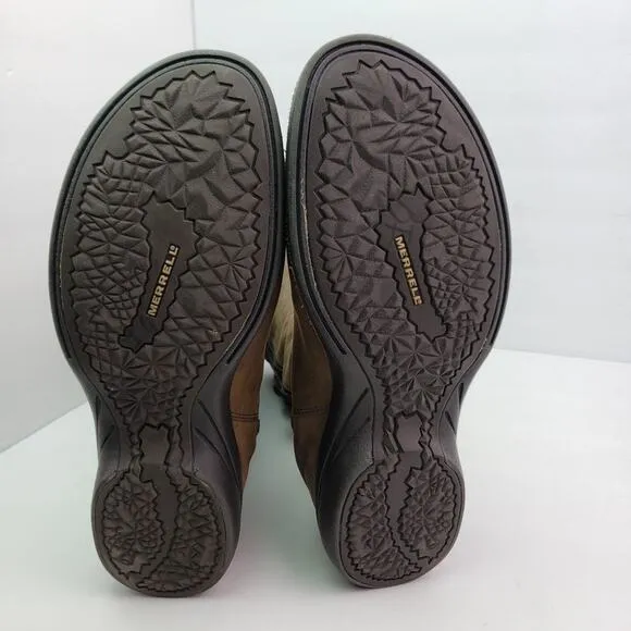 Merrell Captiva Launch Womens Size 9 Cinnamon Brown Leather Waterproof Boots
