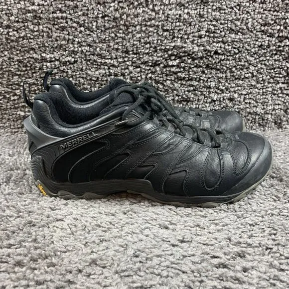 Merrell Cham 7 Slam Luna LTR Mens 11.5 Black Leather Hiking Shoes Men’s 13