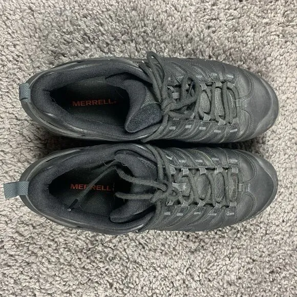 Merrell Cham 7 Slam Luna LTR Mens 11.5 Black Leather Hiking Shoes Men’s 13