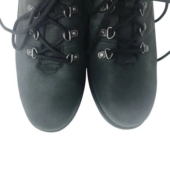 Merrell Chateau Mid Lace Waterproof Leather Boots Black Women's Size 11