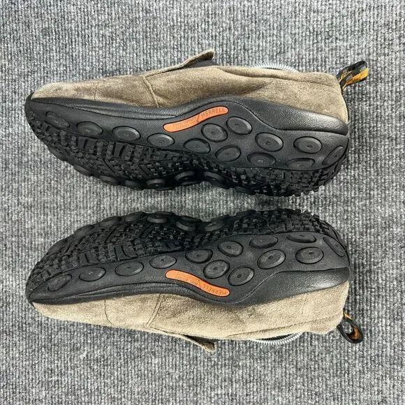 Merrell Jungle Moc Slip On Shoes Mens 8 Gray Gunsmoke Suede Hiking Trail Comfort