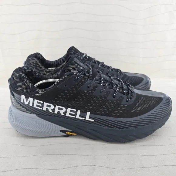 Merrell Mens Agility Peak 5 Black Gray Trail Hiking Shoes Sneakers J067759 Sz 13