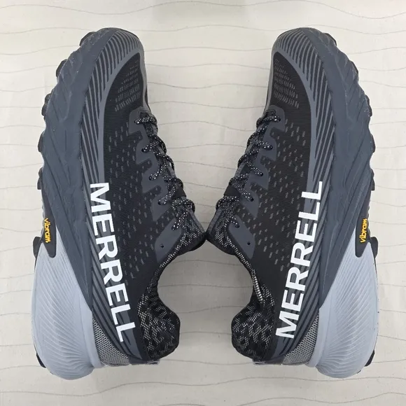 Merrell Mens Agility Peak 5 Black Gray Trail Hiking Shoes Sneakers J067759 Sz 13