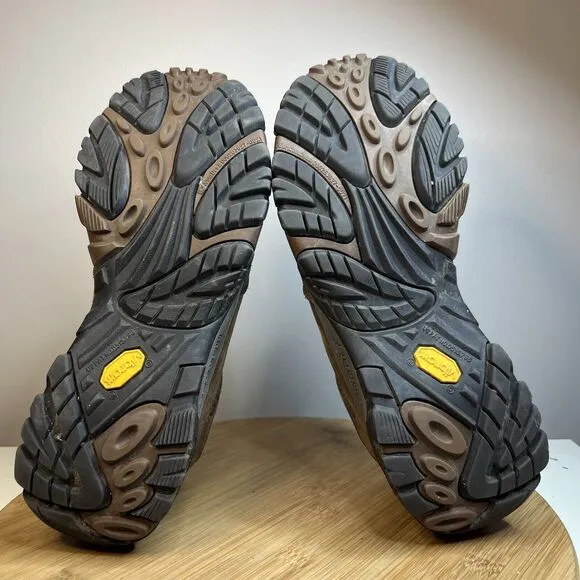 Merrell Moab Adventure MOC Men Size 9.5 Dark Earth Brown Hiking Shoes J91837