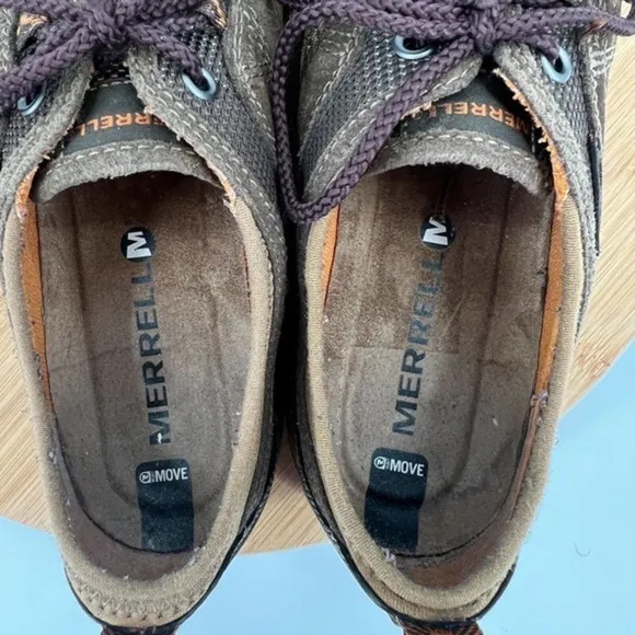 Merrell Shoes Womens 7 Brown Suede Mimosa Glee Mocha Hiking Trail Low Sneakers