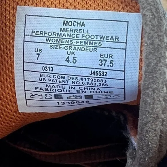 Merrell Shoes Womens 7 Brown Suede Mimosa Glee Mocha Hiking Trail Low Sneakers