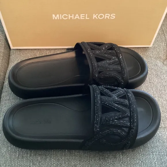 Michael Kors MICHAEL MMK Splash Slide Sandals, size 8