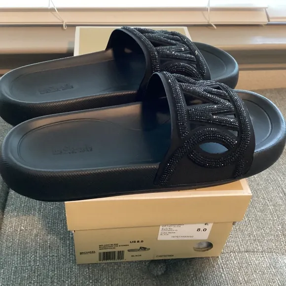Michael Kors MICHAEL MMK Splash Slide Sandals, size 8