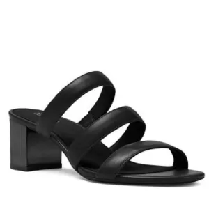MICHAEL KORS PALOMA FLEX MULE BLACK LEATHERS SANDALS SIZE: 9:5