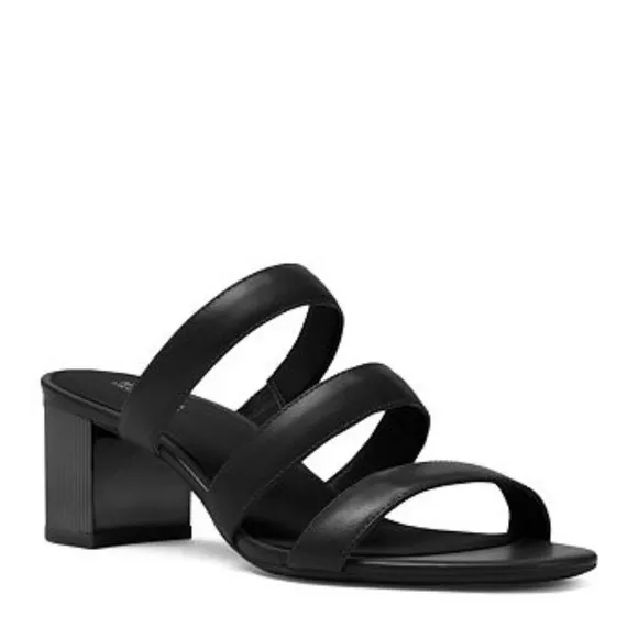 MICHAEL KORS PALOMA FLEX MULE BLACK LEATHERS SANDALS SIZE: 9:5