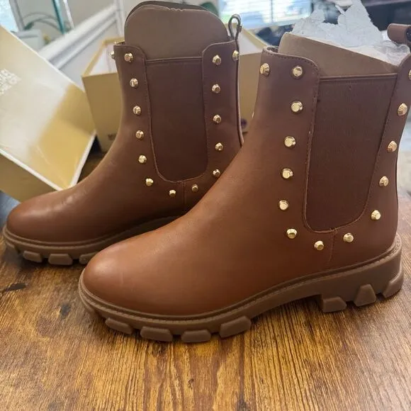 Michael Kors Ridley Astor Stud Leather Boot-Size 7.5 NIB