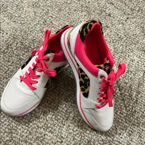 Michael Kors Stylish White and Pink Women's Sneakers