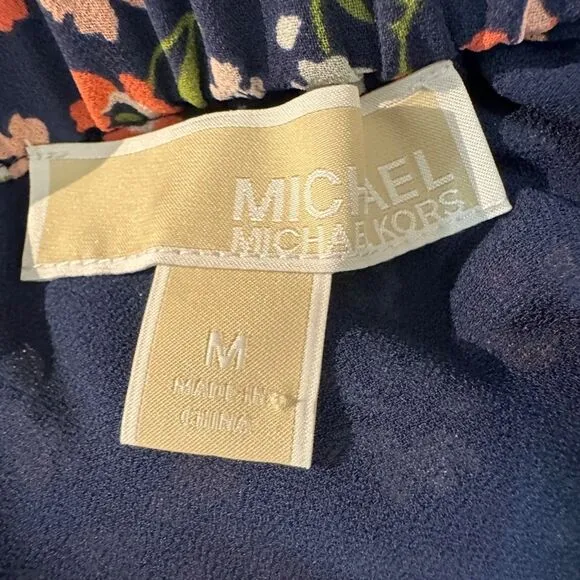 Michael Kors Floral Georgette Tiered Cascade Ruffle Skirt Size M
