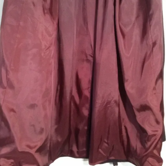 Midnight Velvet Vintage longline wool dress coat with fur trim women's size 14
