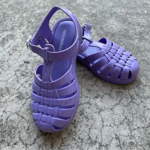 Mini Melissa Lilac Possession Jelly Sandal Size 12 Big Girl sandals summer beach