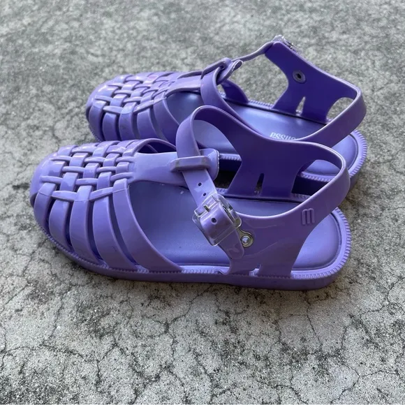 Mini Melissa Lilac Possession Jelly Sandal Size 12 Big Girl sandals summer beach