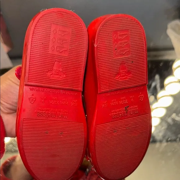 Mini melissa Red Kids Shoes with Bow