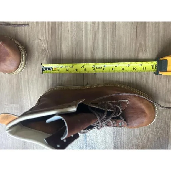 Minimal Brown Leather Combat Boots (NO SOLE)
