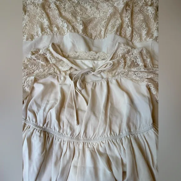 MITILLY Girls Boho Full Length Tulle Dress. Pleated, Ruffle, Lace Embellishments