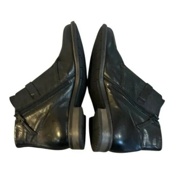 Miz Mooz / Black Talbot Leather Ankle Boots Size 41 US 10 Moto Women's