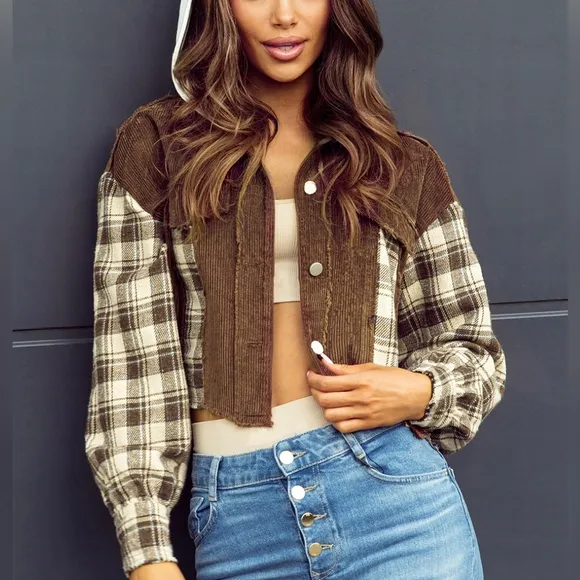 Mocha Maven Plaid Jacket