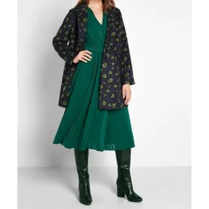 ModCloth Classy Announcement A-Line Dress Green Size 8