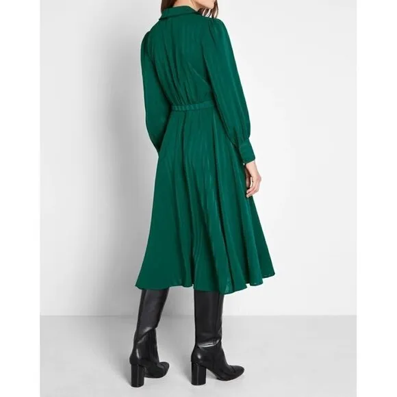 ModCloth Classy Announcement A-Line Dress Green Size 8