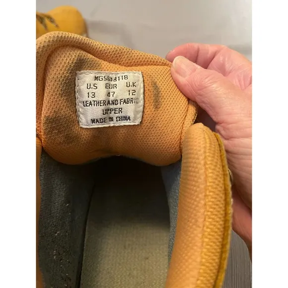 Mountain Gear Boots Men's Size 13 Beige MG567311B Leather And Fabric Work Hiking