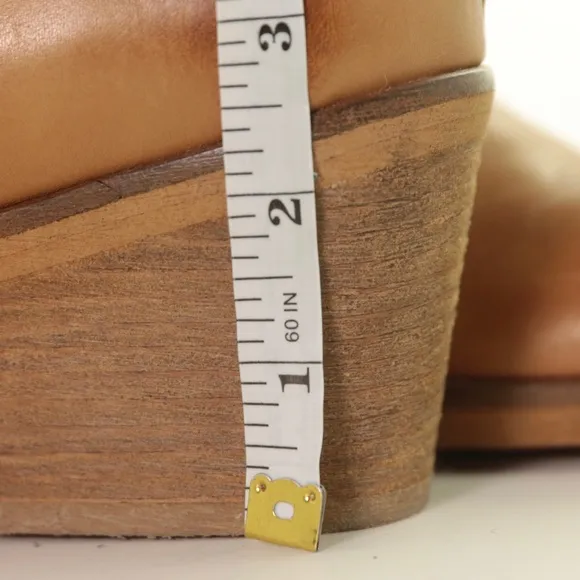 MTNG Mala Vita Tan Leather Ruffle Ankle Boots Womens 39 EU / 8.5M Spain Western